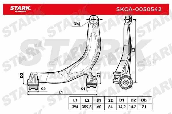 Control/Trailing Arm, wheel suspension