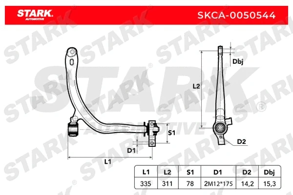 Control/Trailing Arm, wheel suspension