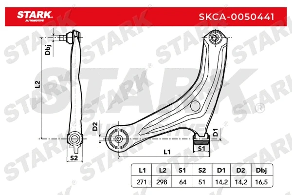 Control/Trailing Arm, wheel suspension