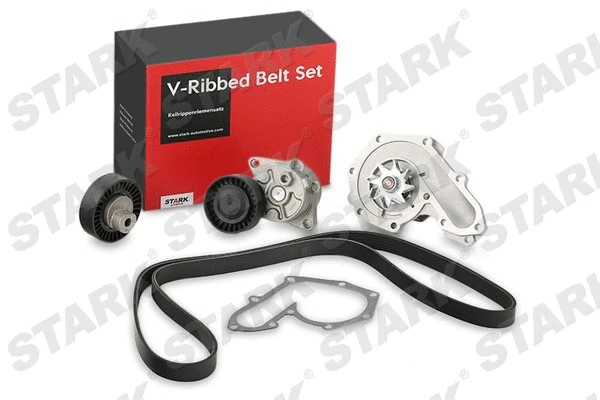 Water Pump + V-Ribbed Belt Kit