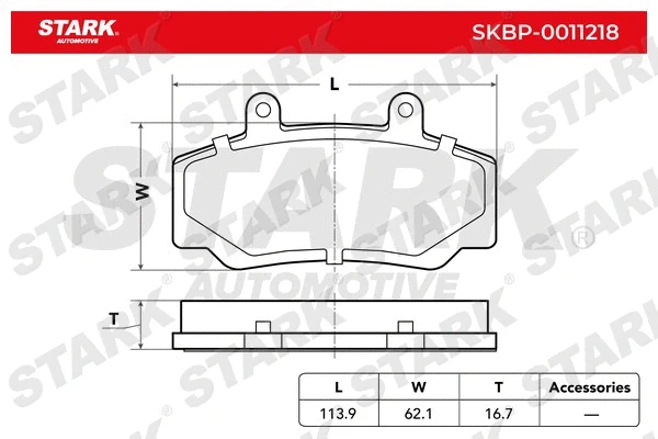 Brake Pad Set, disc brake (SKBP-0011218)