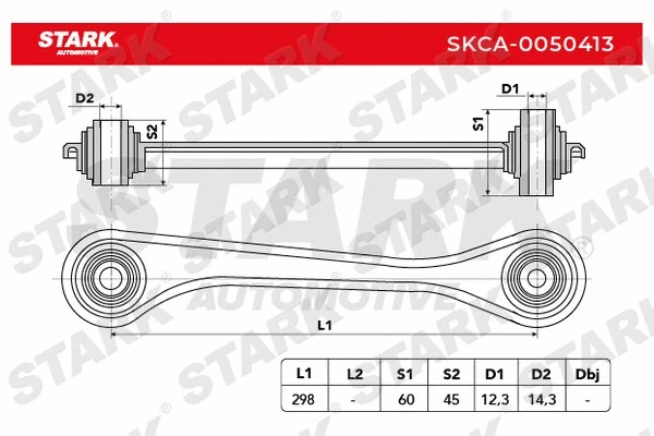 Control/Trailing Arm, wheel suspension (SKCA-0050413)