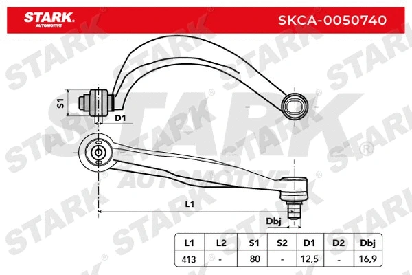 Control/Trailing Arm, wheel suspension (SKCA-0050740)