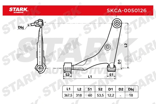 Control/Trailing Arm, wheel suspension
