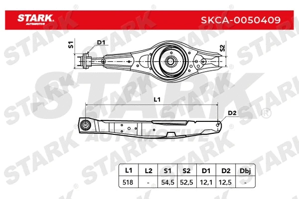 Control/Trailing Arm, wheel suspension