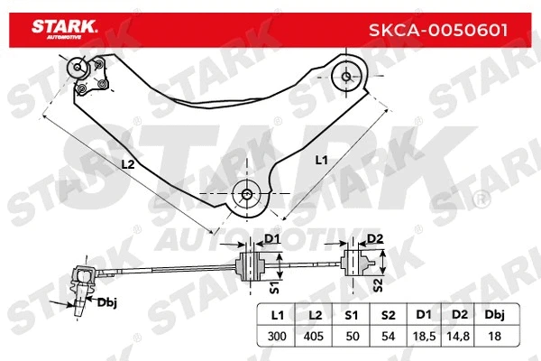 Control/Trailing Arm, wheel suspension (SKCA-0050601)