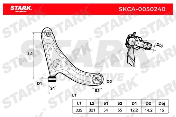 Control/Trailing Arm, wheel suspension
