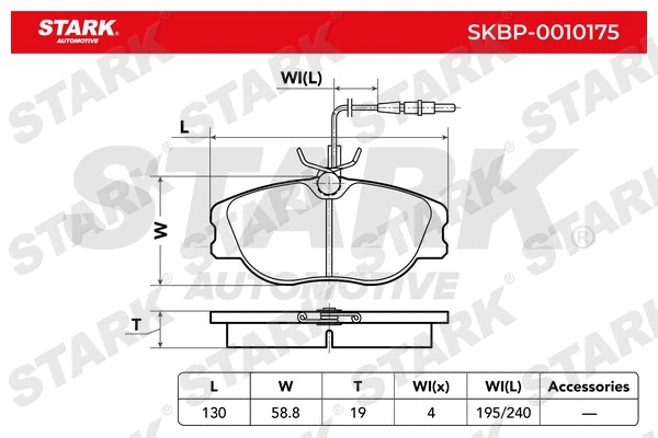 Brake Pad Set, disc brake (SKBP-0010175)