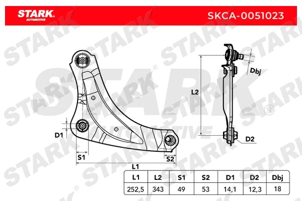 Control/Trailing Arm, wheel suspension (SKCA-0051023)