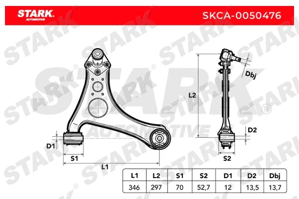 Control/Trailing Arm, wheel suspension