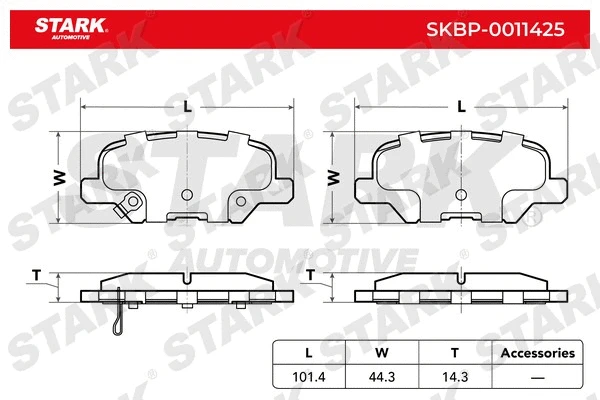 Brake Pad Set, disc brake (SKBP-0011425)