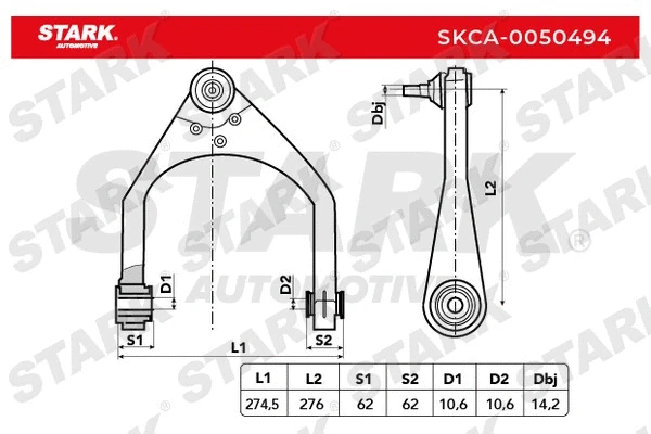 Control/Trailing Arm, wheel suspension (SKCA-0050494)