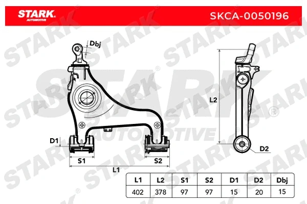 Control/Trailing Arm, wheel suspension