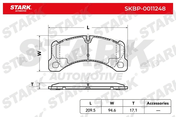 Brake Pad Set, disc brake (SKBP-0011248)