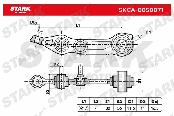 Control/Trailing Arm, wheel suspension