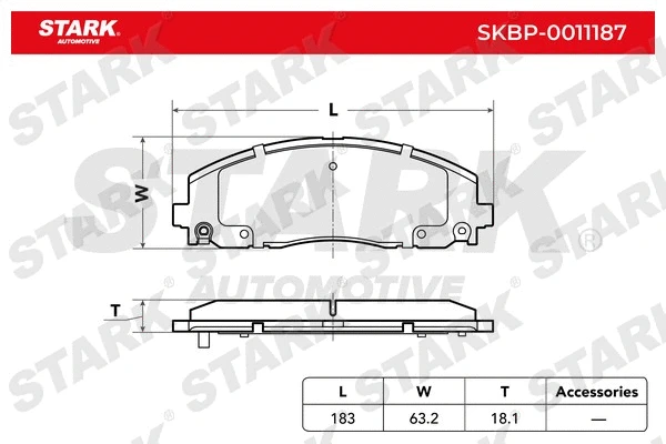 Brake Pad Set, disc brake (SKBP-0011187)