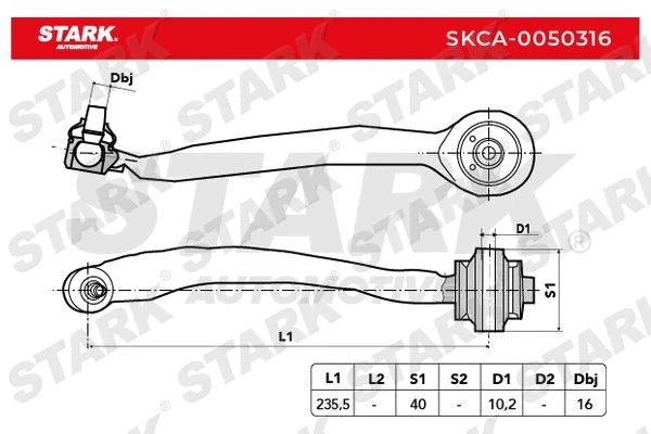 Control/Trailing Arm, wheel suspension