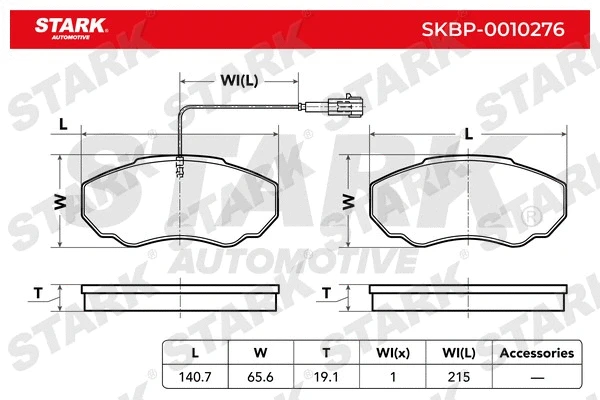 Brake Pad Set, disc brake (SKBP-0010276)