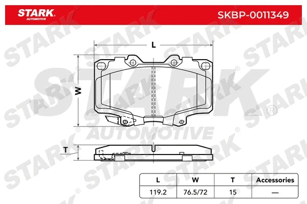 Brake Pad Set, disc brake (SKBP-0011349)