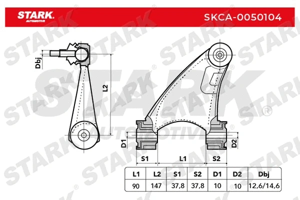 Control/Trailing Arm, wheel suspension