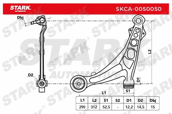 Control/Trailing Arm, wheel suspension