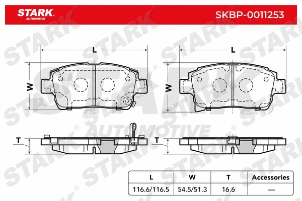 Brake Pad Set, disc brake (SKBP-0011253)