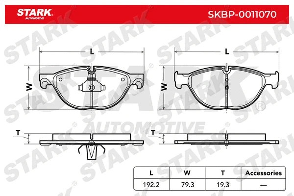 Brake Pad Set, disc brake (SKBP-0011070)