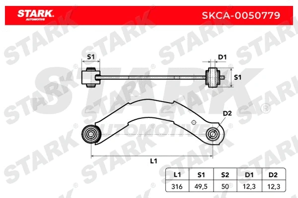 Control/Trailing Arm, wheel suspension (SKCA-0050779)