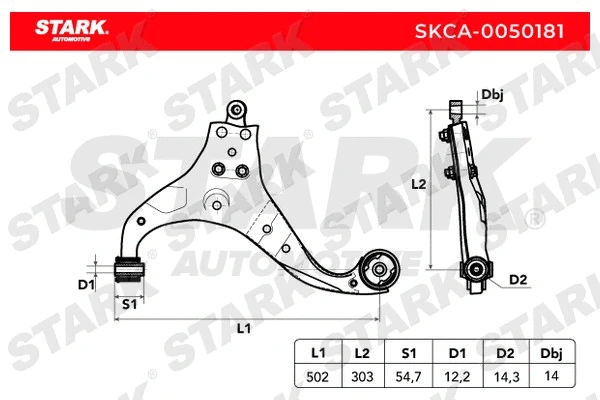 Control/Trailing Arm, wheel suspension