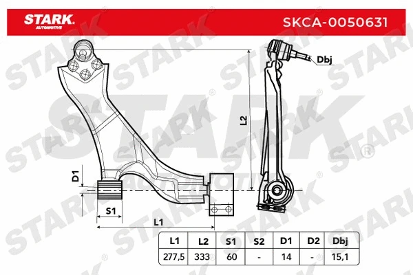 Control/Trailing Arm, wheel suspension (SKCA-0050631)