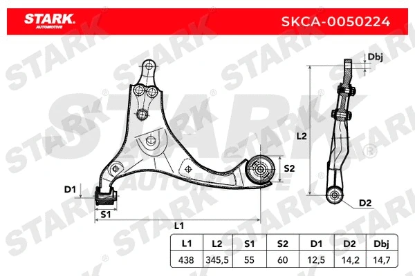 Control/Trailing Arm, wheel suspension