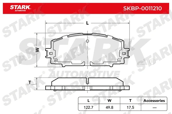 Brake Pad Set, disc brake (SKBP-0011210)