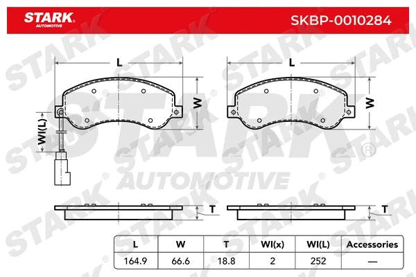 Brake Pad Set, disc brake (SKBP-0010284)