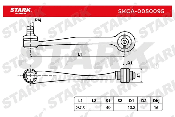 Control/Trailing Arm, wheel suspension
