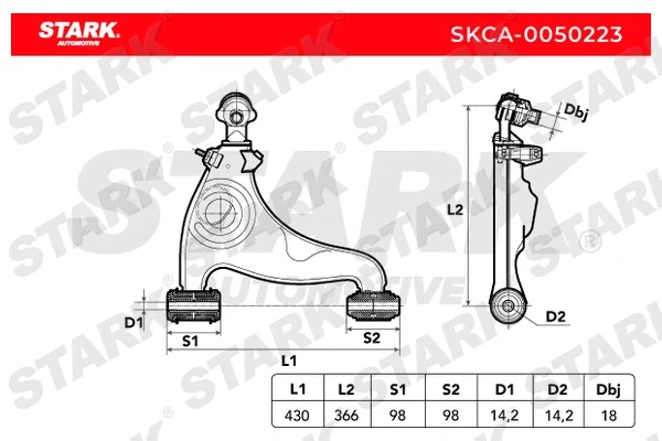 Control/Trailing Arm, wheel suspension