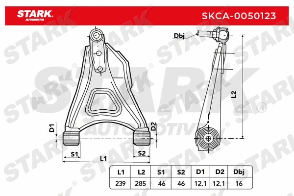 Control/Trailing Arm, wheel suspension