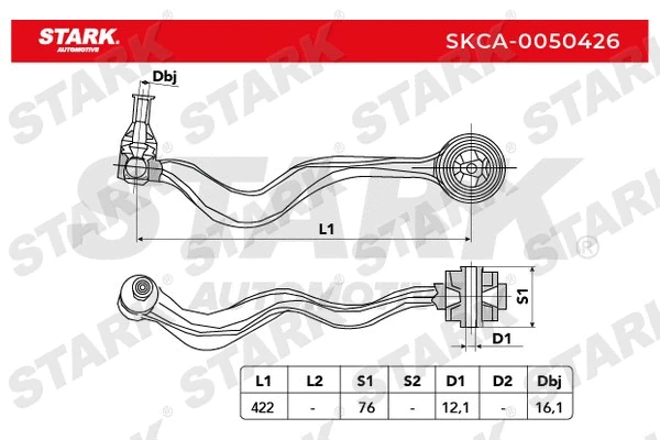 Control/Trailing Arm, wheel suspension