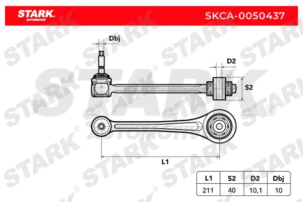Control/Trailing Arm, wheel suspension