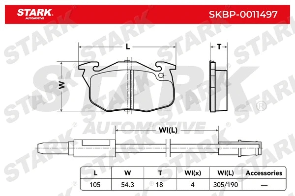 Brake Pad Set, disc brake (SKBP-0011497)