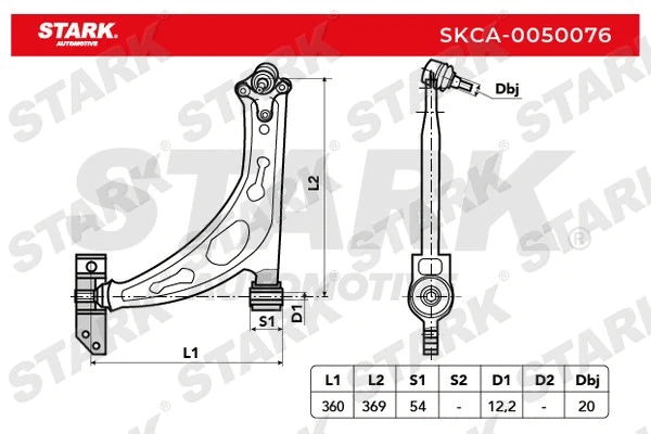 Control/Trailing Arm, wheel suspension