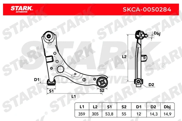 Control/Trailing Arm, wheel suspension
