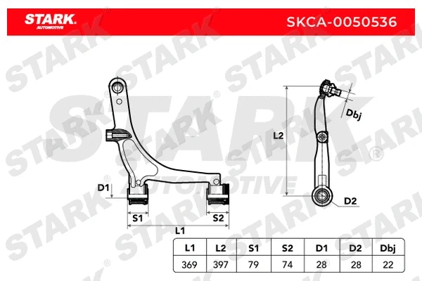 Control/Trailing Arm, wheel suspension (SKCA-0050536)