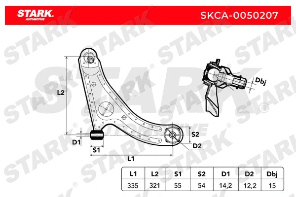 Control/Trailing Arm, wheel suspension