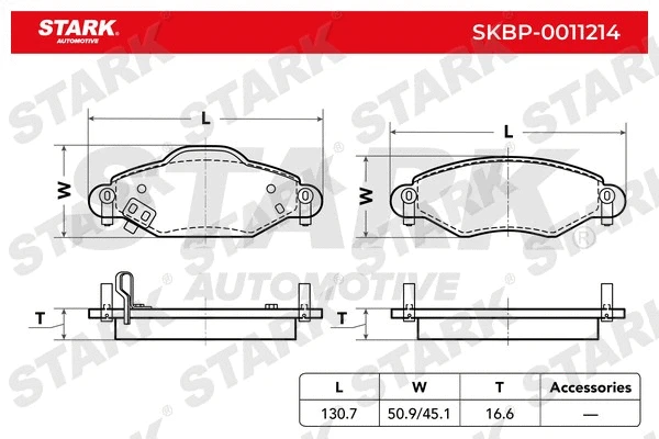 Brake Pad Set, disc brake (SKBP-0011214)