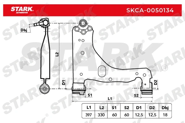 Control/Trailing Arm, wheel suspension
