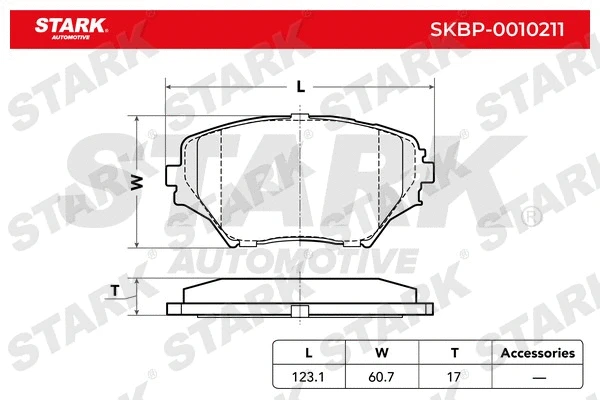 Brake Pad Set, disc brake (SKBP-0010211)