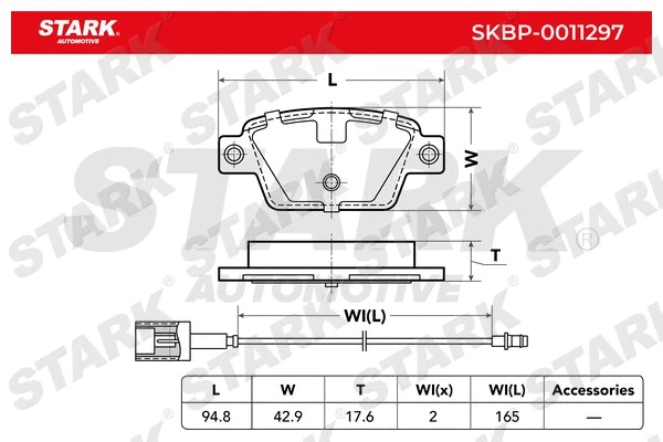 Brake Pad Set, disc brake (SKBP-0011297)