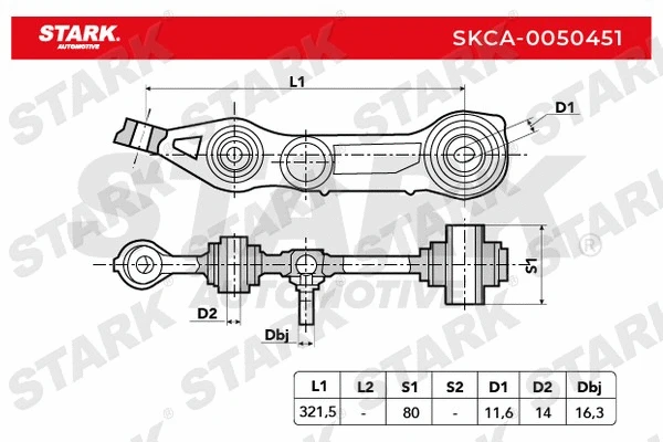 Control/Trailing Arm, wheel suspension