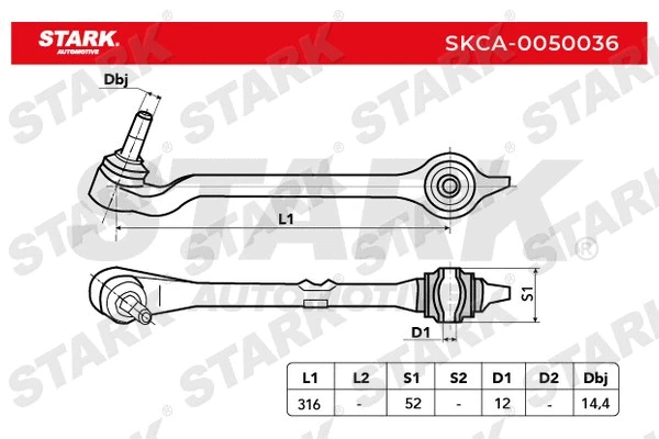 Control/Trailing Arm, wheel suspension