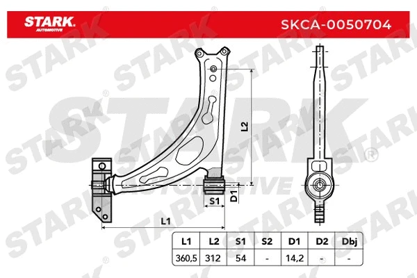Control/Trailing Arm, wheel suspension